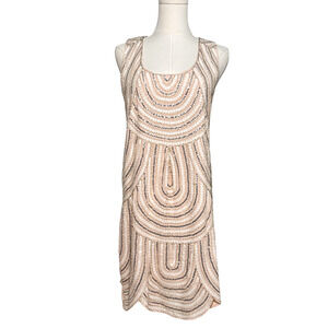 Endless Rose Sequin Beaded Sleeveless Scalloped Scoop Neck Mini Dress Small